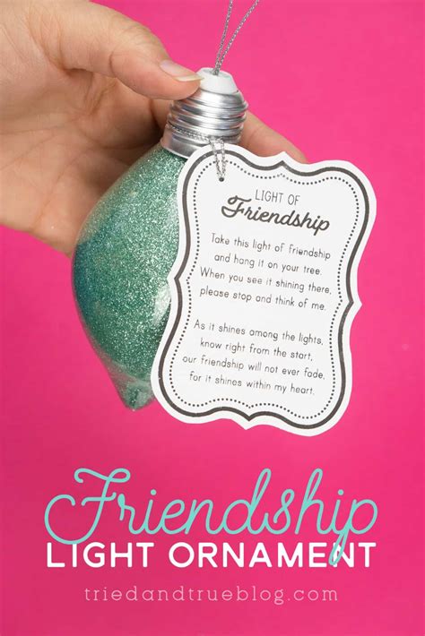Light Of Friendship Ornament Printable